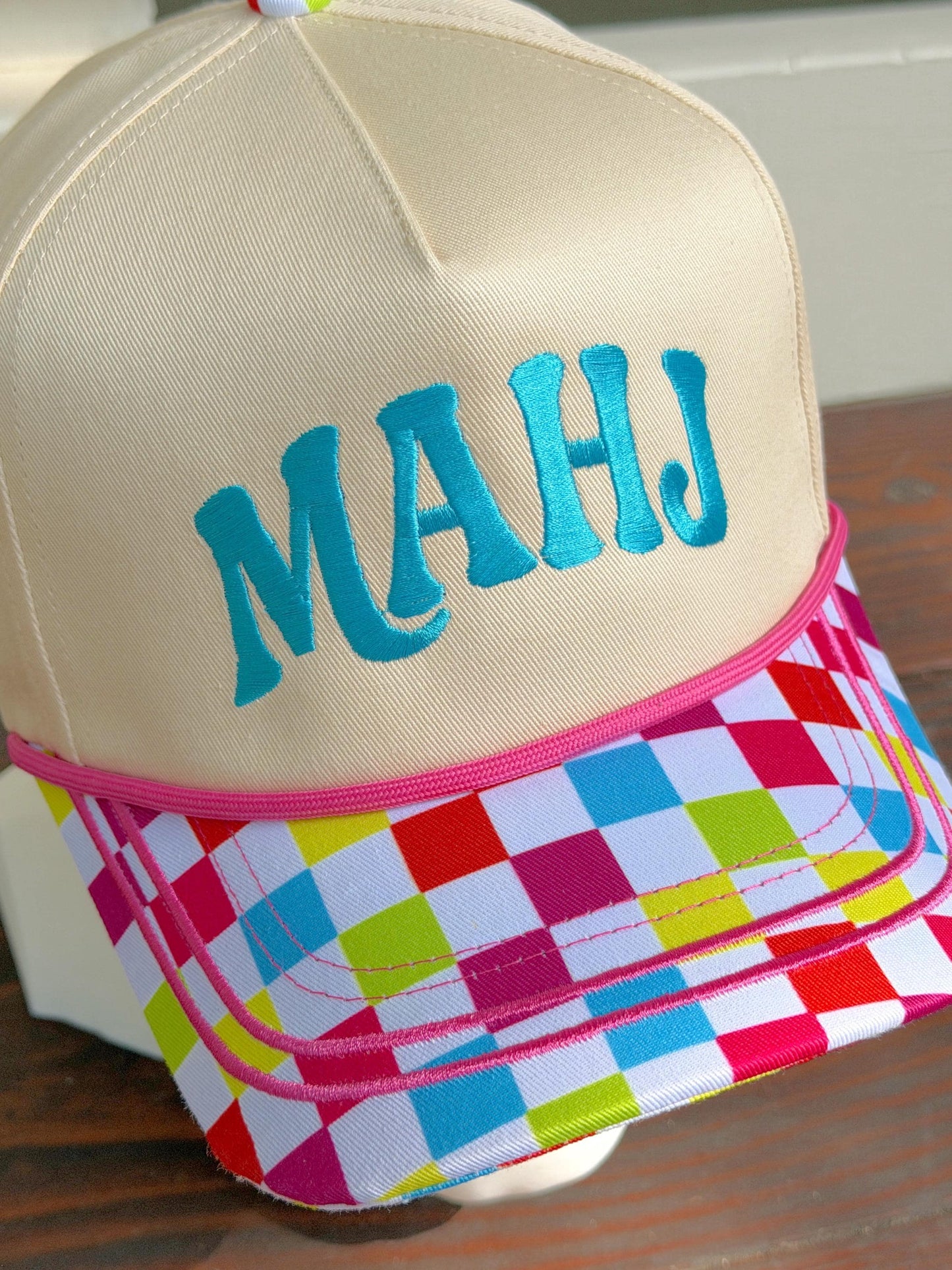 Mahj Print Trucker Hat, Mahjong
