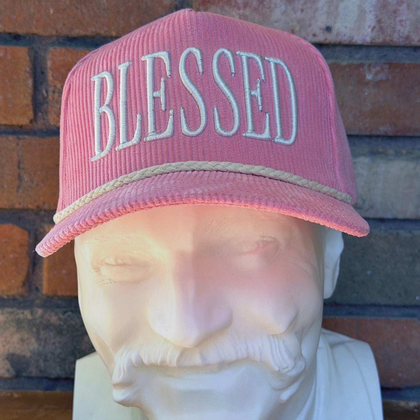 Blessed 3D puff Corduroy Trucker Hat