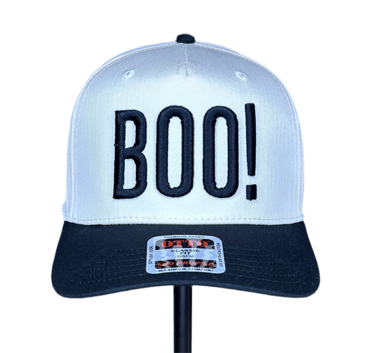Boo! 3D Puff Embroidered Mid Profile Hat