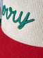 Merry Script 3D Puff Embroidered Corduroy Hat