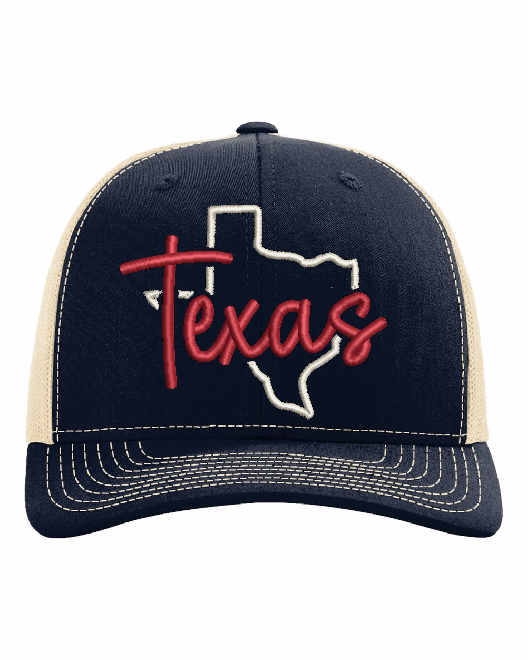 Texas 3D Puff Embroidered Hat
