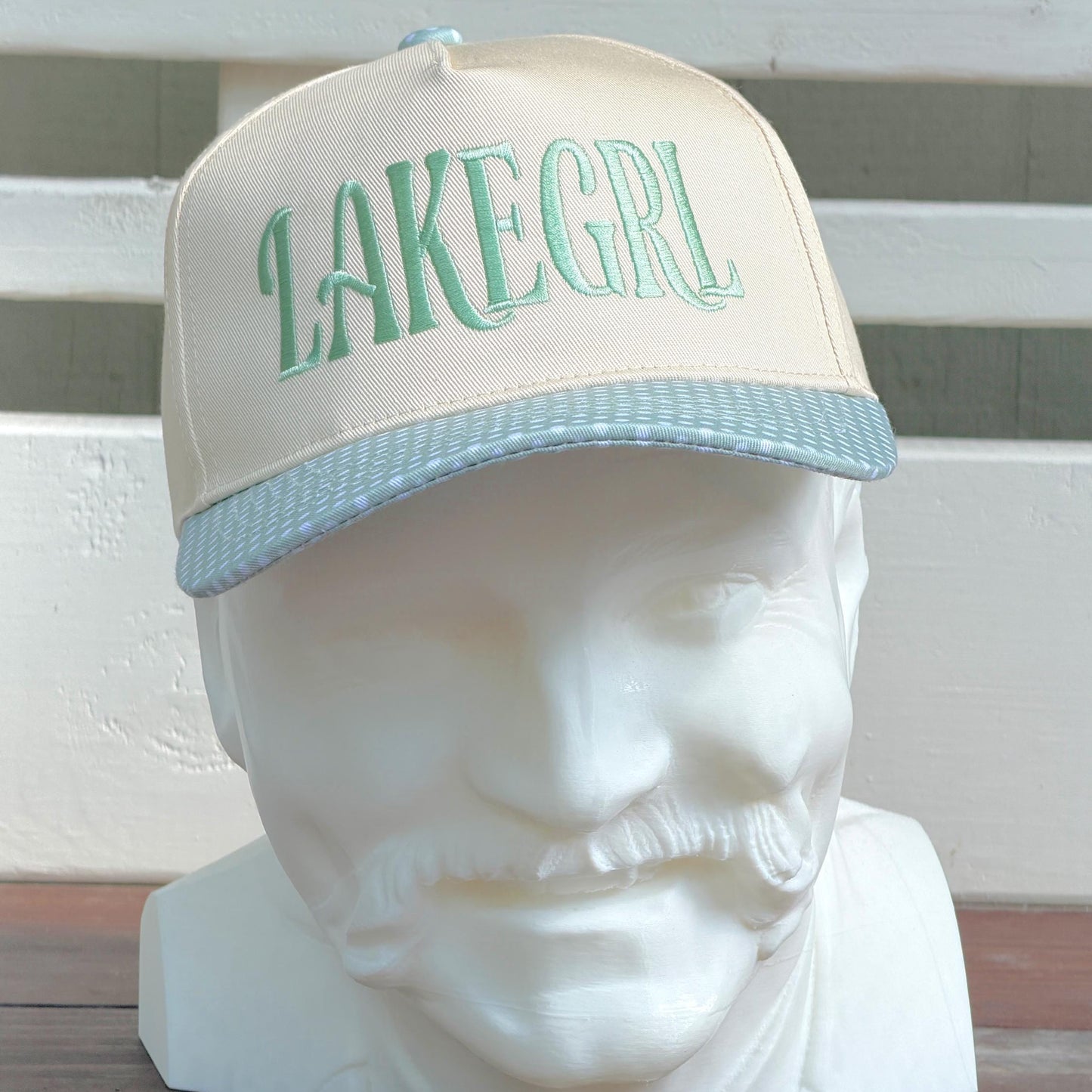 LAKEGRL Embroidered Hat, Lake, Summer